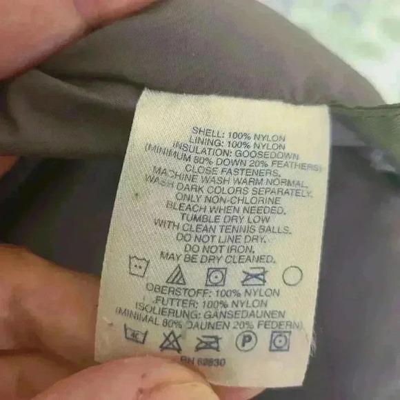 Lands End Goosedown green parka, coat, jacket, Size 6-8 S/P - Picture 12 of 13